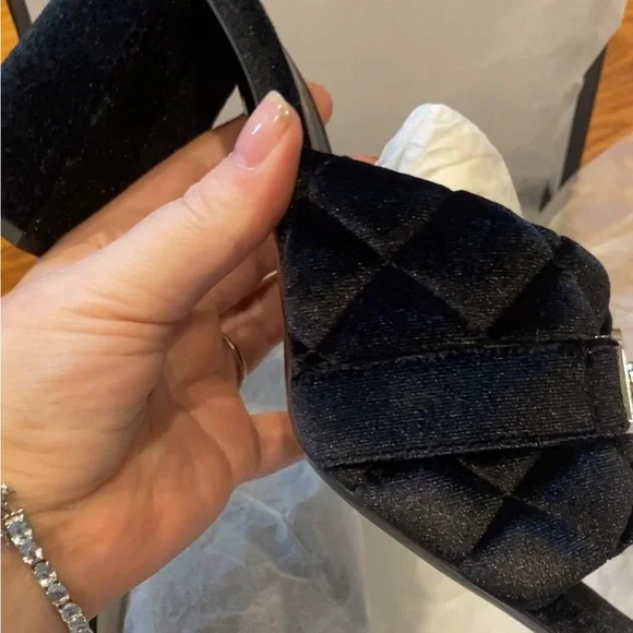 Versace Mule Quilted Velvet Medusa - Picture 4 of 6